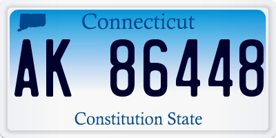 CT license plate AK86448