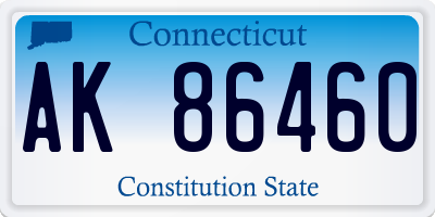 CT license plate AK86460