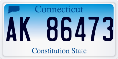 CT license plate AK86473