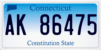 CT license plate AK86475