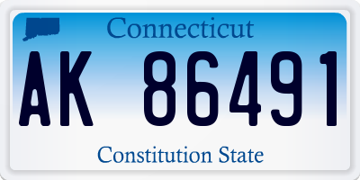 CT license plate AK86491