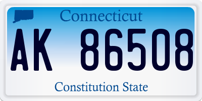 CT license plate AK86508