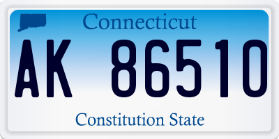 CT license plate AK86510
