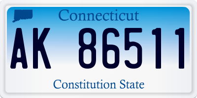 CT license plate AK86511