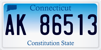 CT license plate AK86513