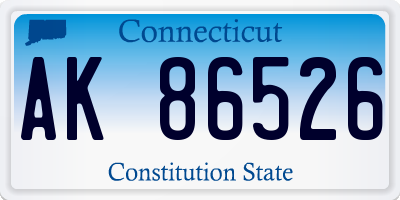 CT license plate AK86526