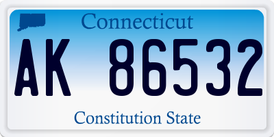 CT license plate AK86532