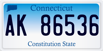 CT license plate AK86536