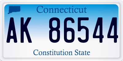 CT license plate AK86544
