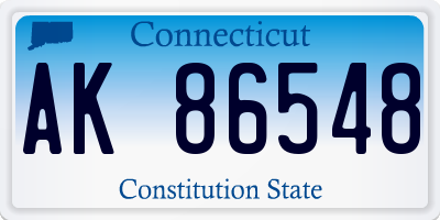 CT license plate AK86548