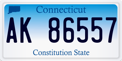 CT license plate AK86557