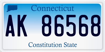 CT license plate AK86568
