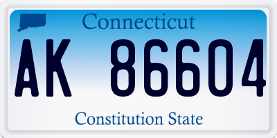 CT license plate AK86604