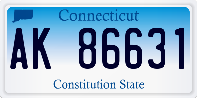 CT license plate AK86631