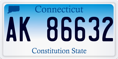CT license plate AK86632