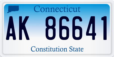 CT license plate AK86641