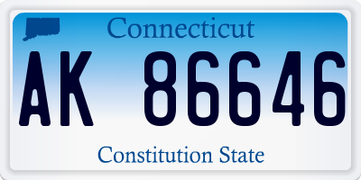 CT license plate AK86646