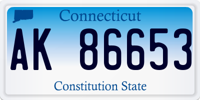 CT license plate AK86653