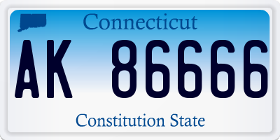 CT license plate AK86666