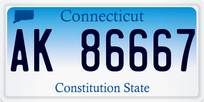 CT license plate AK86667