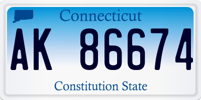 CT license plate AK86674