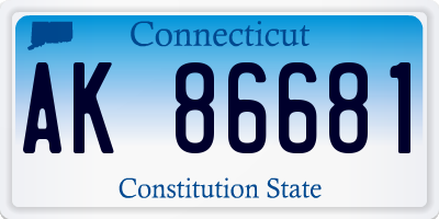CT license plate AK86681