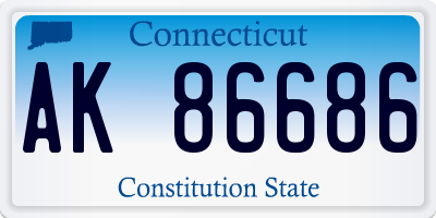 CT license plate AK86686