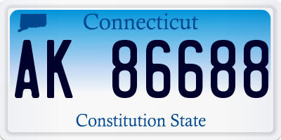 CT license plate AK86688