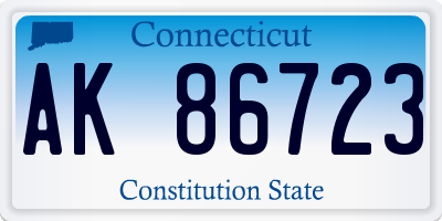 CT license plate AK86723
