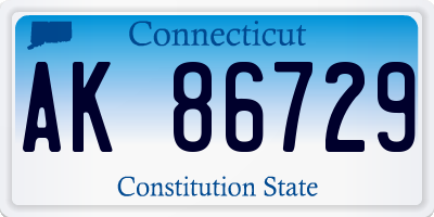 CT license plate AK86729