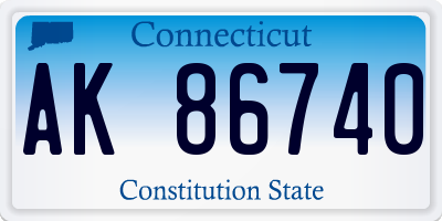 CT license plate AK86740