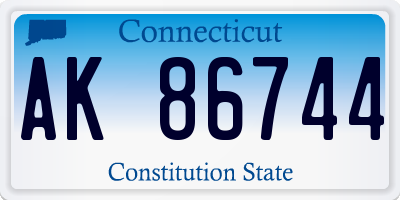 CT license plate AK86744