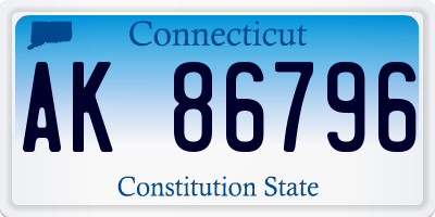 CT license plate AK86796