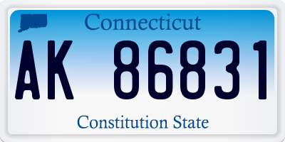 CT license plate AK86831