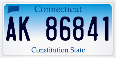 CT license plate AK86841