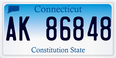 CT license plate AK86848