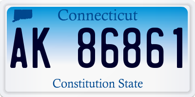 CT license plate AK86861