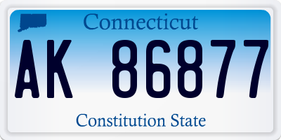 CT license plate AK86877