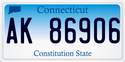 CT license plate AK86906