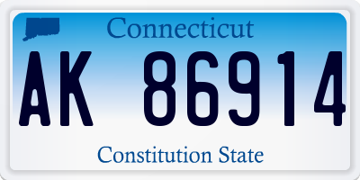 CT license plate AK86914