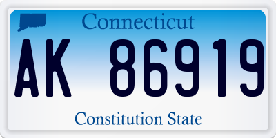 CT license plate AK86919