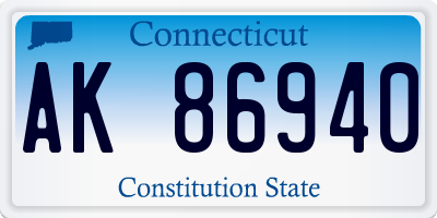 CT license plate AK86940