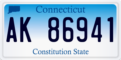 CT license plate AK86941