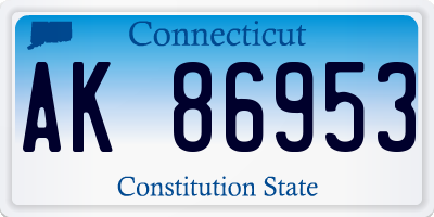 CT license plate AK86953