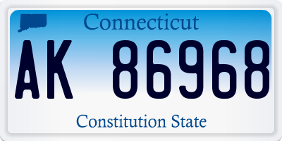 CT license plate AK86968