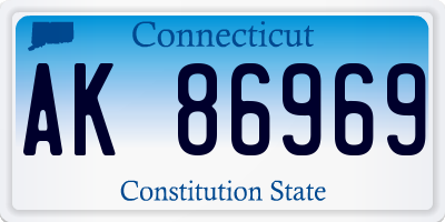CT license plate AK86969
