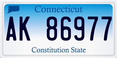 CT license plate AK86977