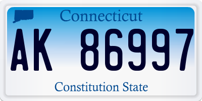 CT license plate AK86997
