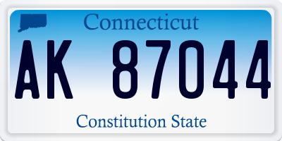 CT license plate AK87044