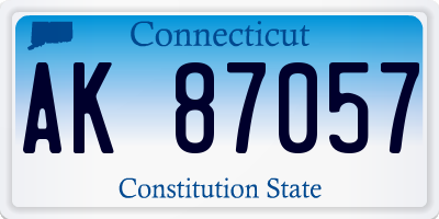 CT license plate AK87057